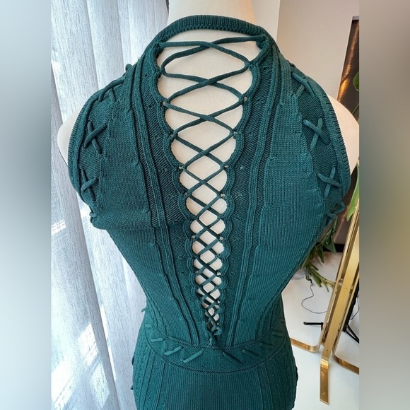 Rono Kobo Emerald Green Knit Dress - Picture 4 of 16